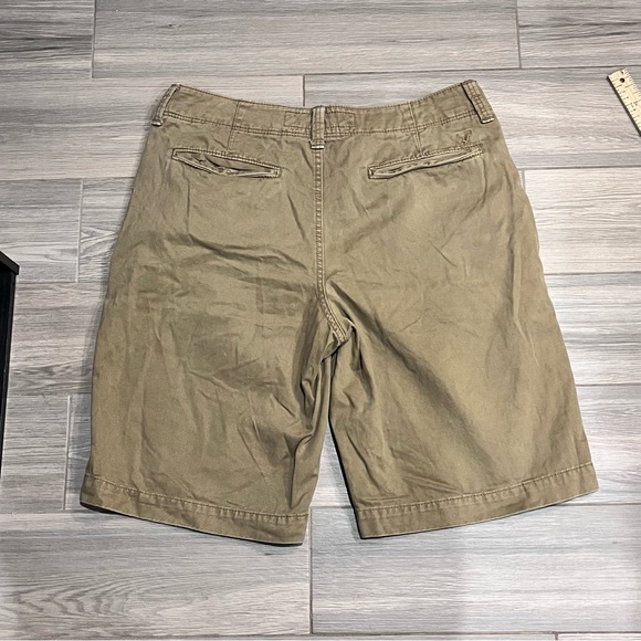 American Eagle Longboard Shorts Men's Khaki 32" waist  11" inseam Skater Street - Picture 8 of 11
